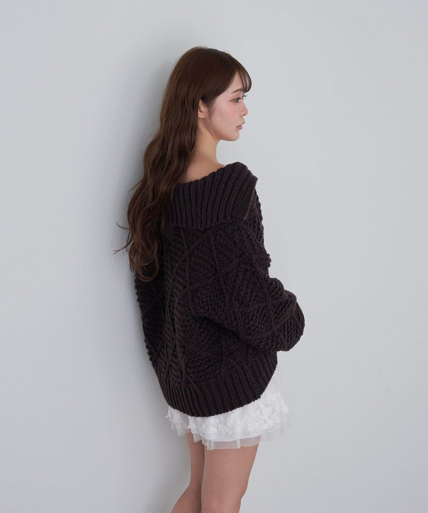 編織花紋針織夾克