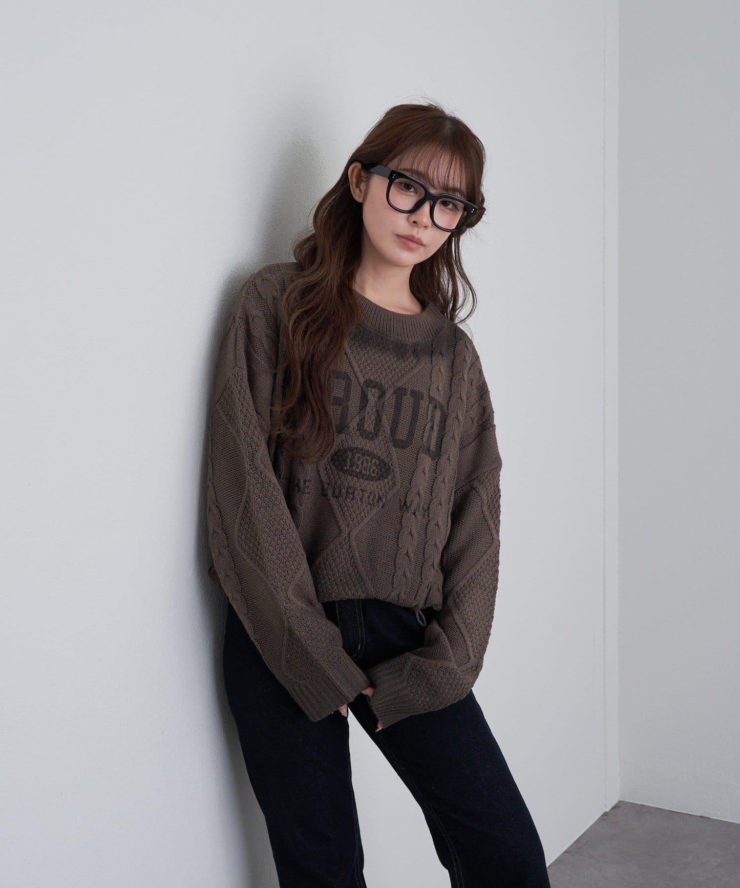 【RAY CASSIN】麻花扎染字母針織衫