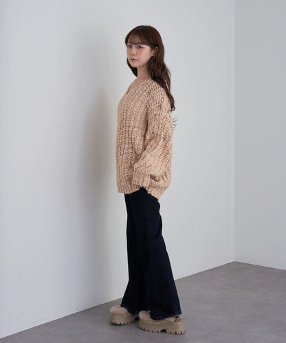 【RAY CASSIN】V領寬鬆針織衫