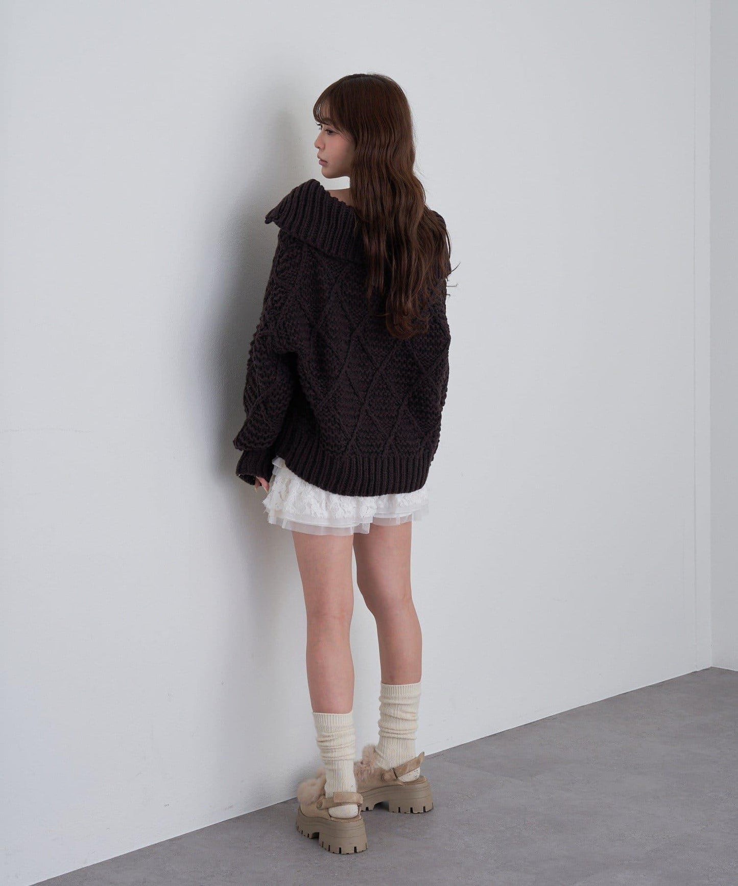 編織花紋針織夾克