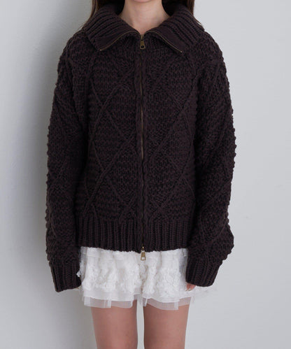 編織花紋針織夾克