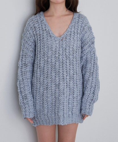 【RAY CASSIN】V領寬鬆針織衫