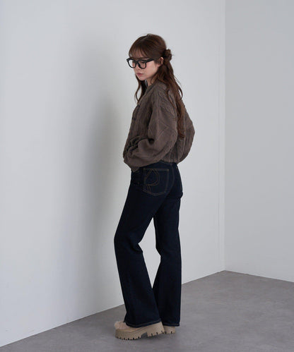 【RAY CASSIN】麻花扎染字母針織衫