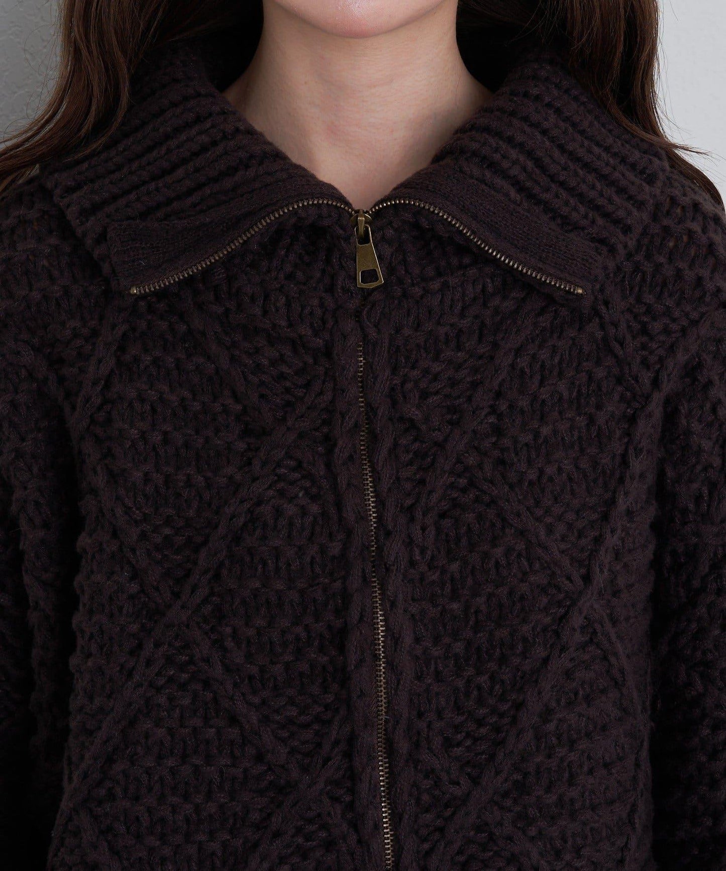 編織花紋針織夾克