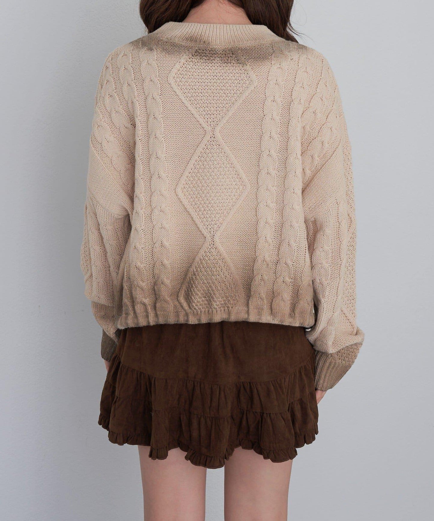 【RAY CASSIN】麻花扎染字母針織衫