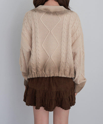 【RAY CASSIN】麻花扎染字母針織衫