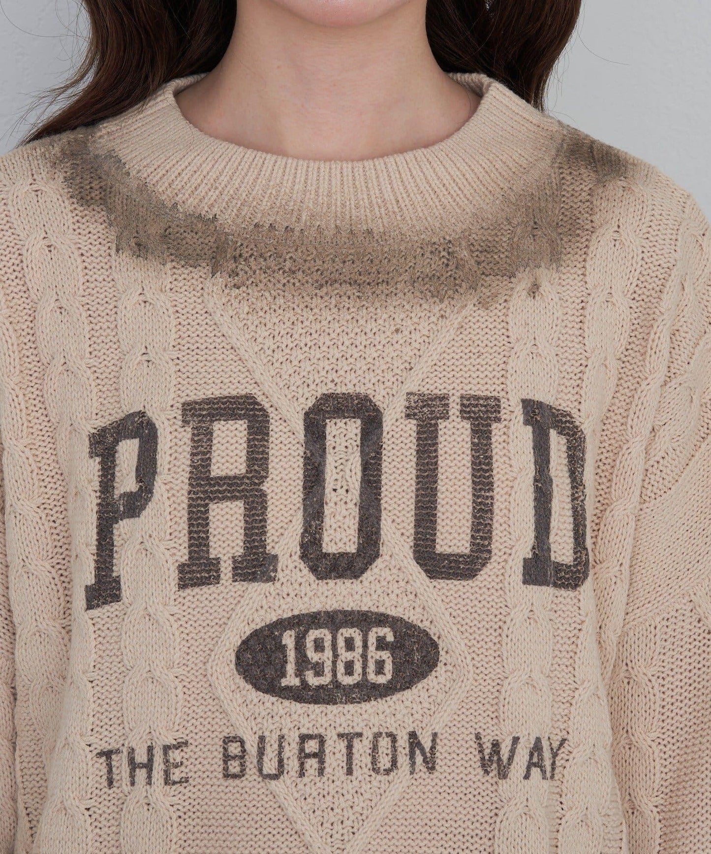 【RAY CASSIN】麻花扎染字母針織衫