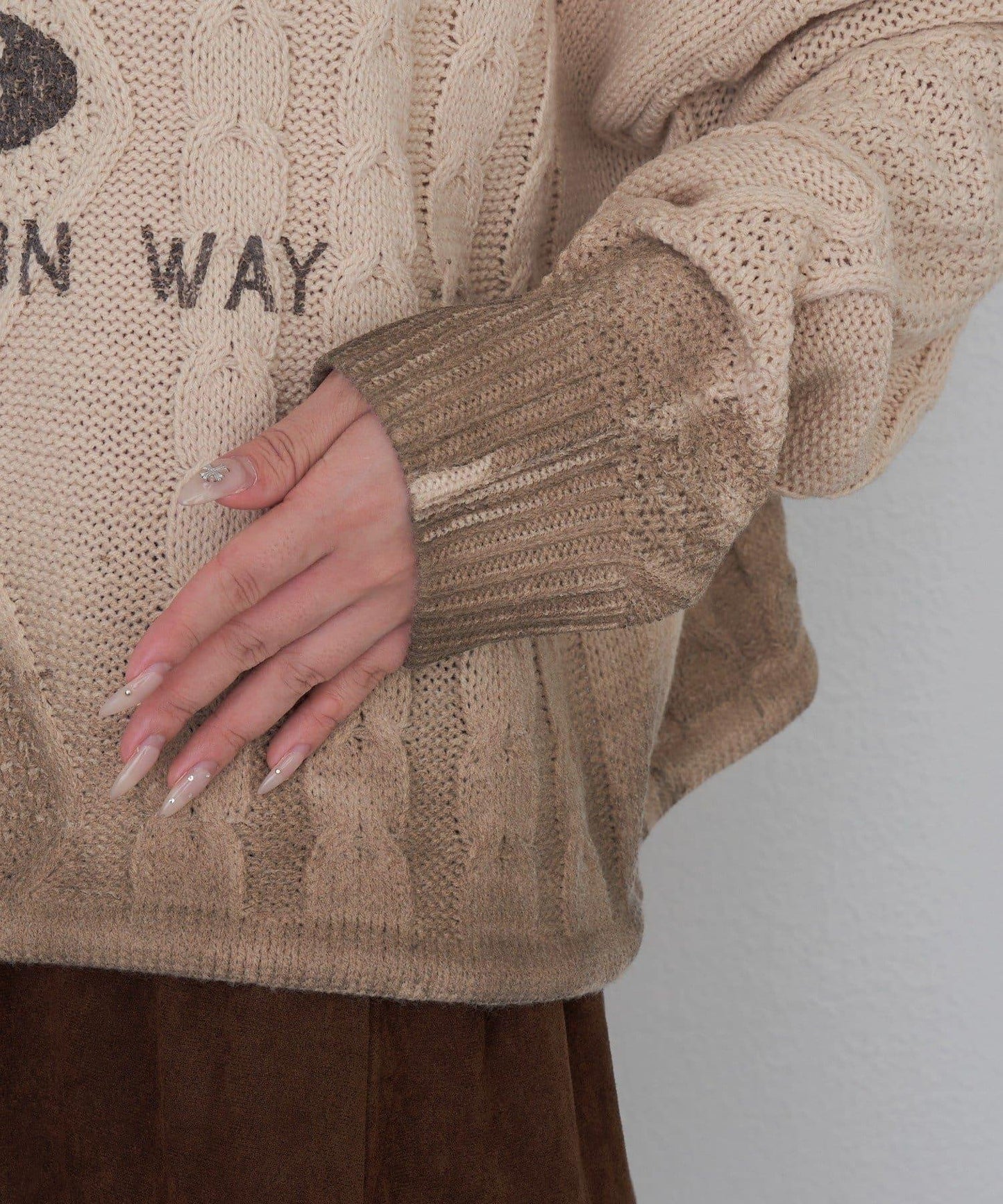 【RAY CASSIN】麻花扎染字母針織衫