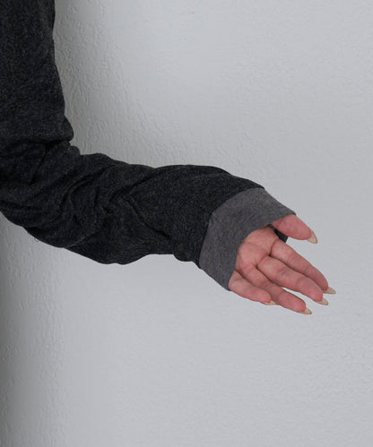 【RAY CASSIN】鉚釘裝飾疊穿長袖T恤