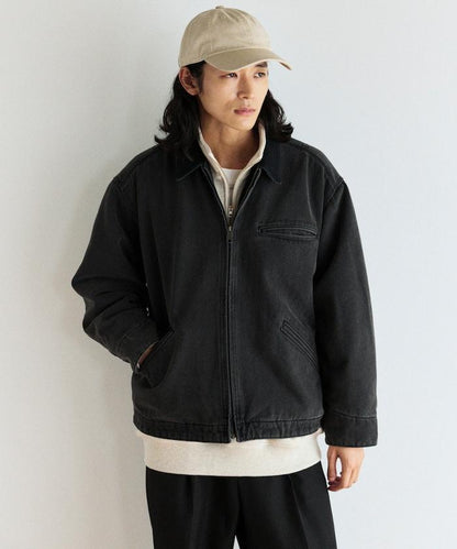 燈芯絨拼接工藝牛仔夾克