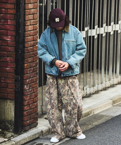 燈芯絨拼接工藝牛仔夾克