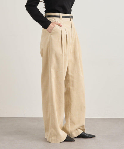 【SHENERY】燈芯絨寬腿褲