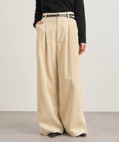 【SHENERY】燈芯絨寬腿褲