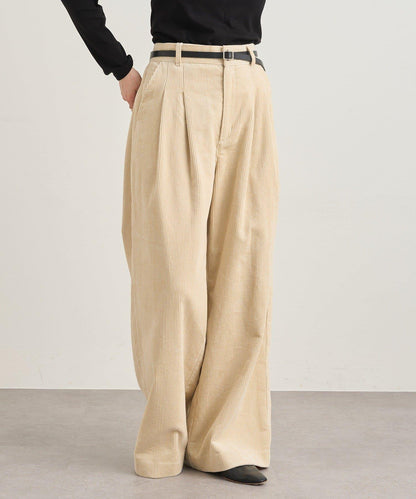 【SHENERY】燈芯絨寬腿褲