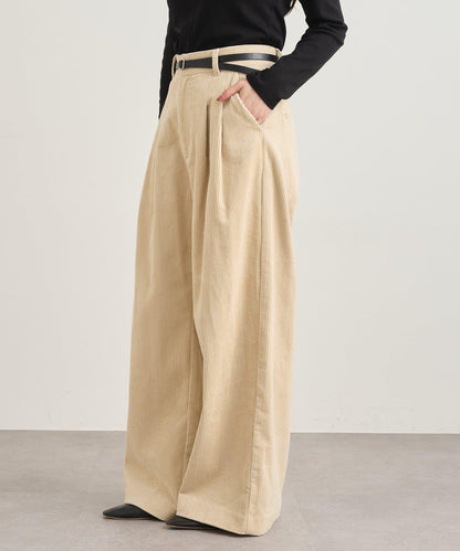 【SHENERY】燈芯絨寬腿褲