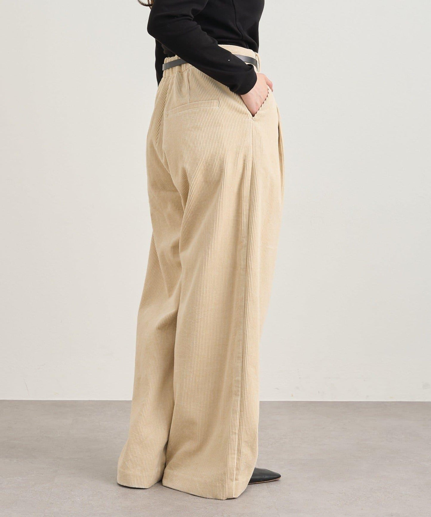 【SHENERY】燈芯絨寬腿褲