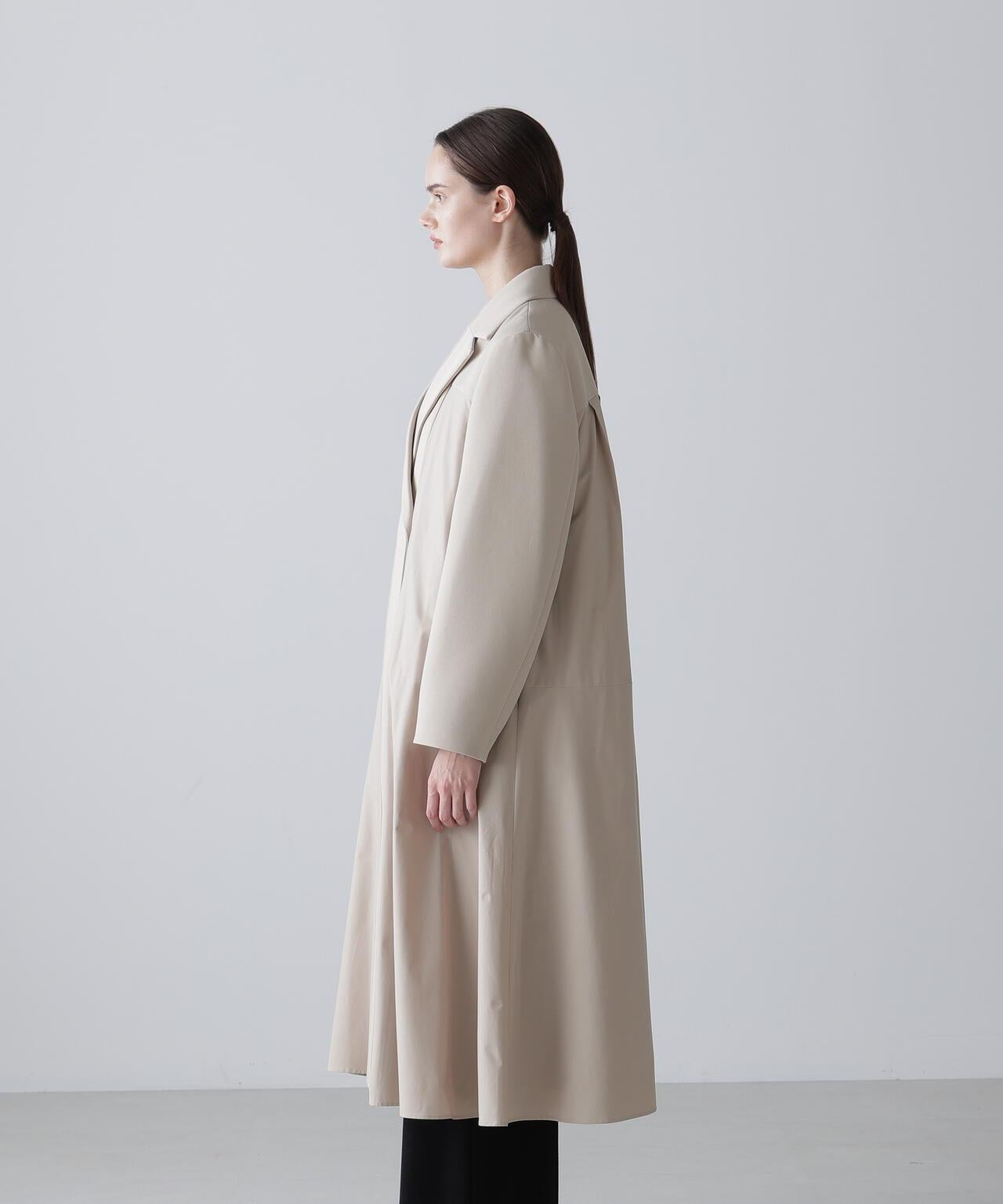 塔夫綢拼接三層交織大衣