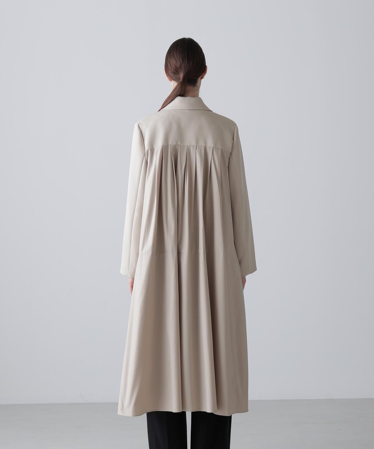 塔夫綢拼接三層交織大衣