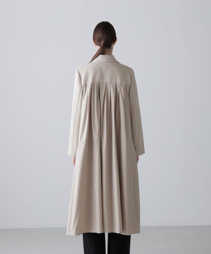 塔夫綢拼接三層交織大衣