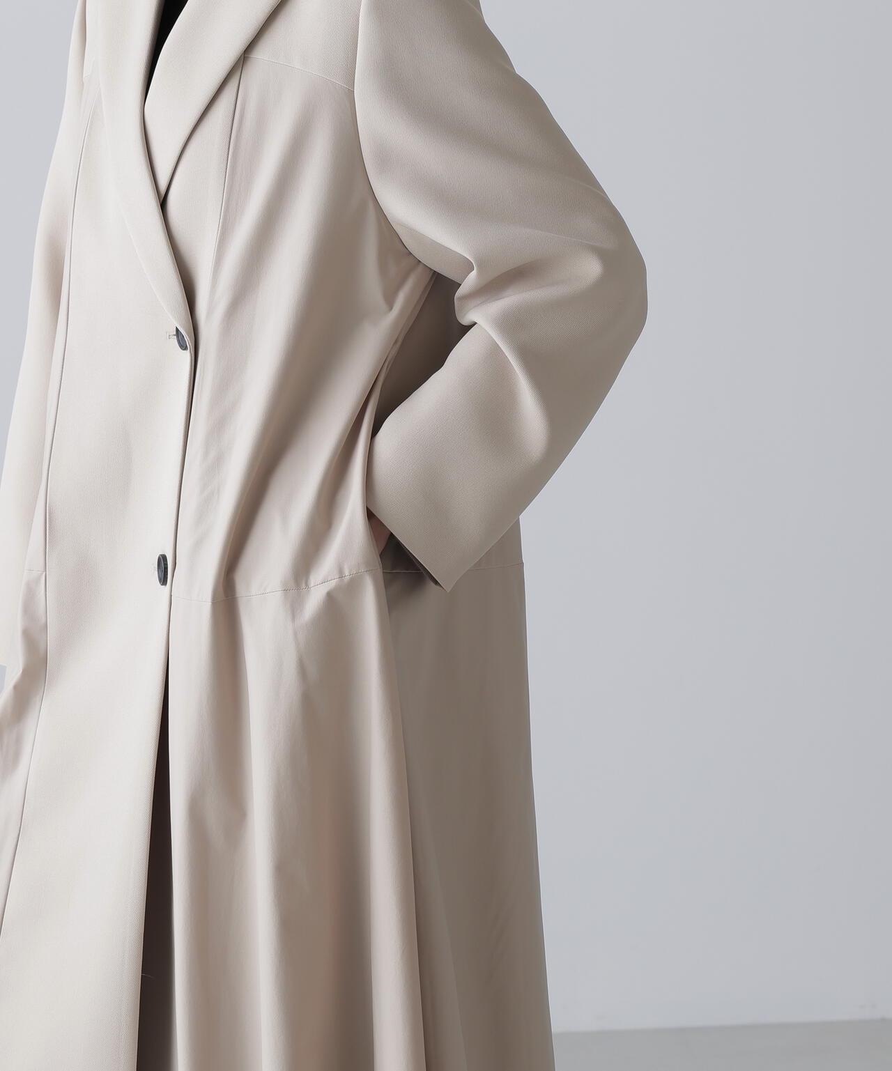 塔夫綢拼接三層交織大衣