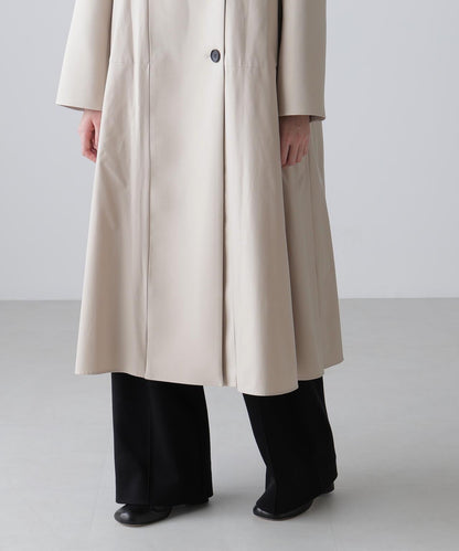 塔夫綢拼接三層交織大衣