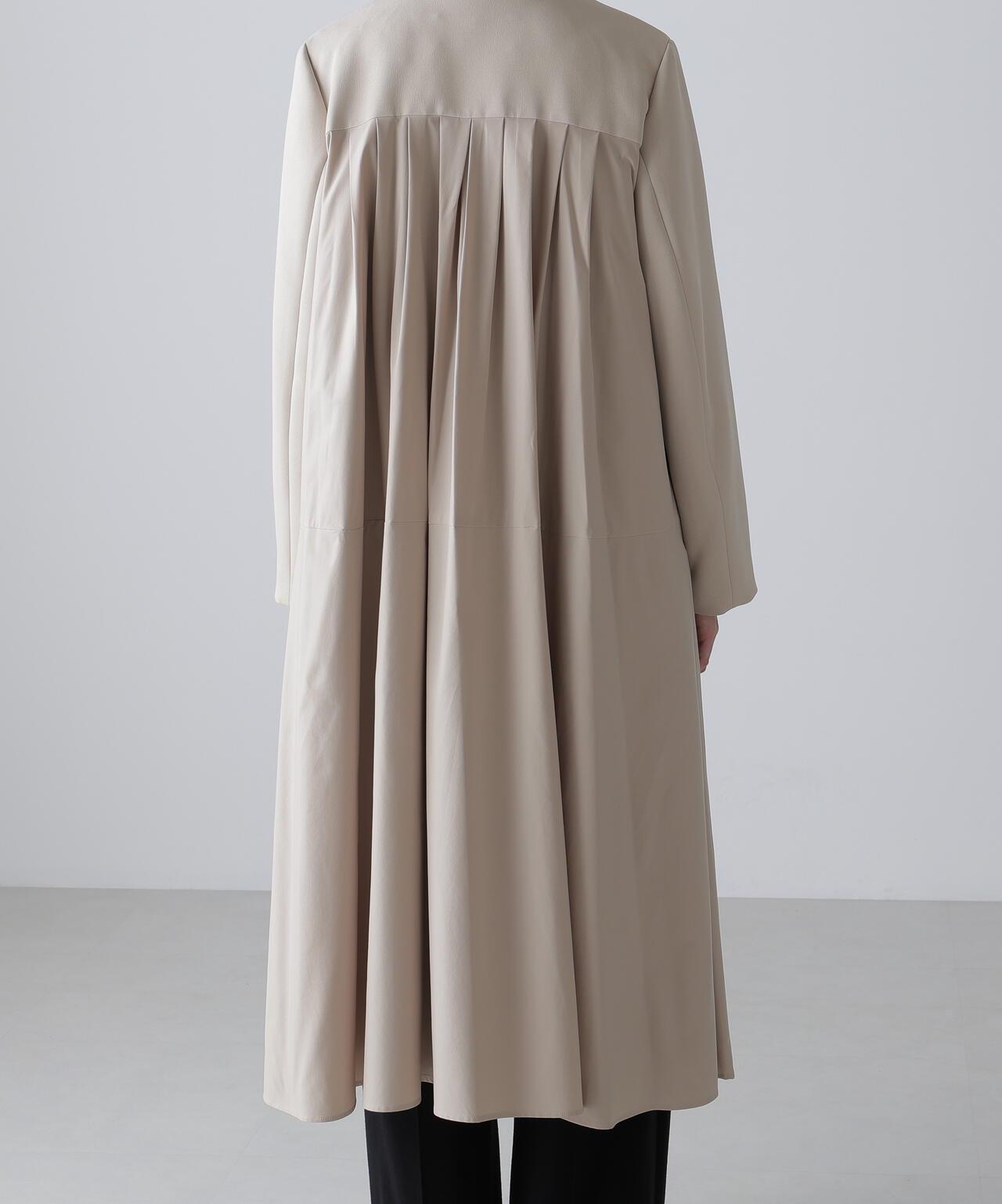 塔夫綢拼接三層交織大衣