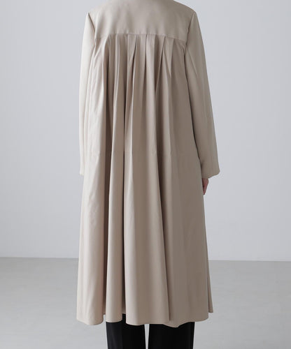 塔夫綢拼接三層交織大衣