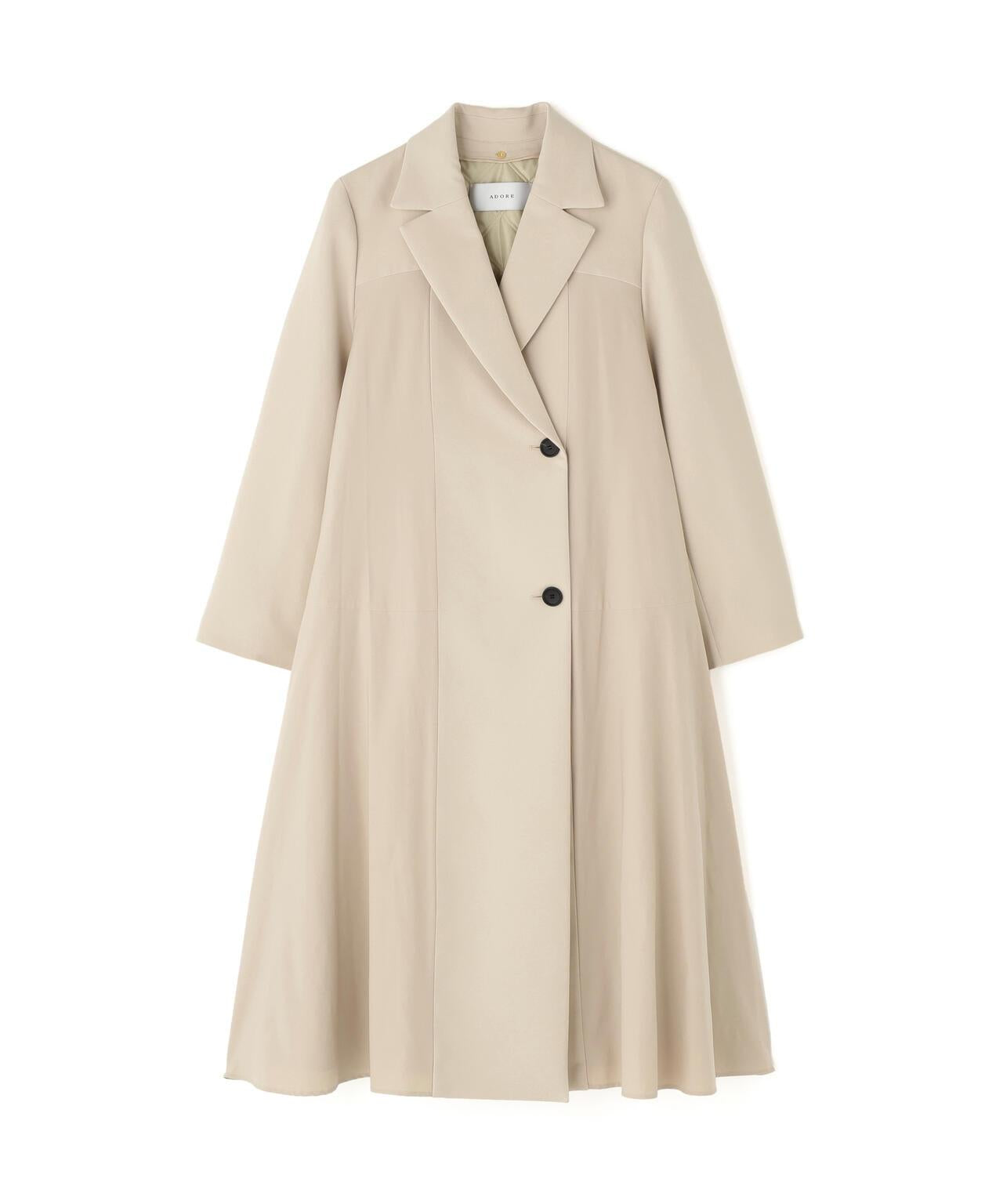 塔夫綢拼接三層交織大衣