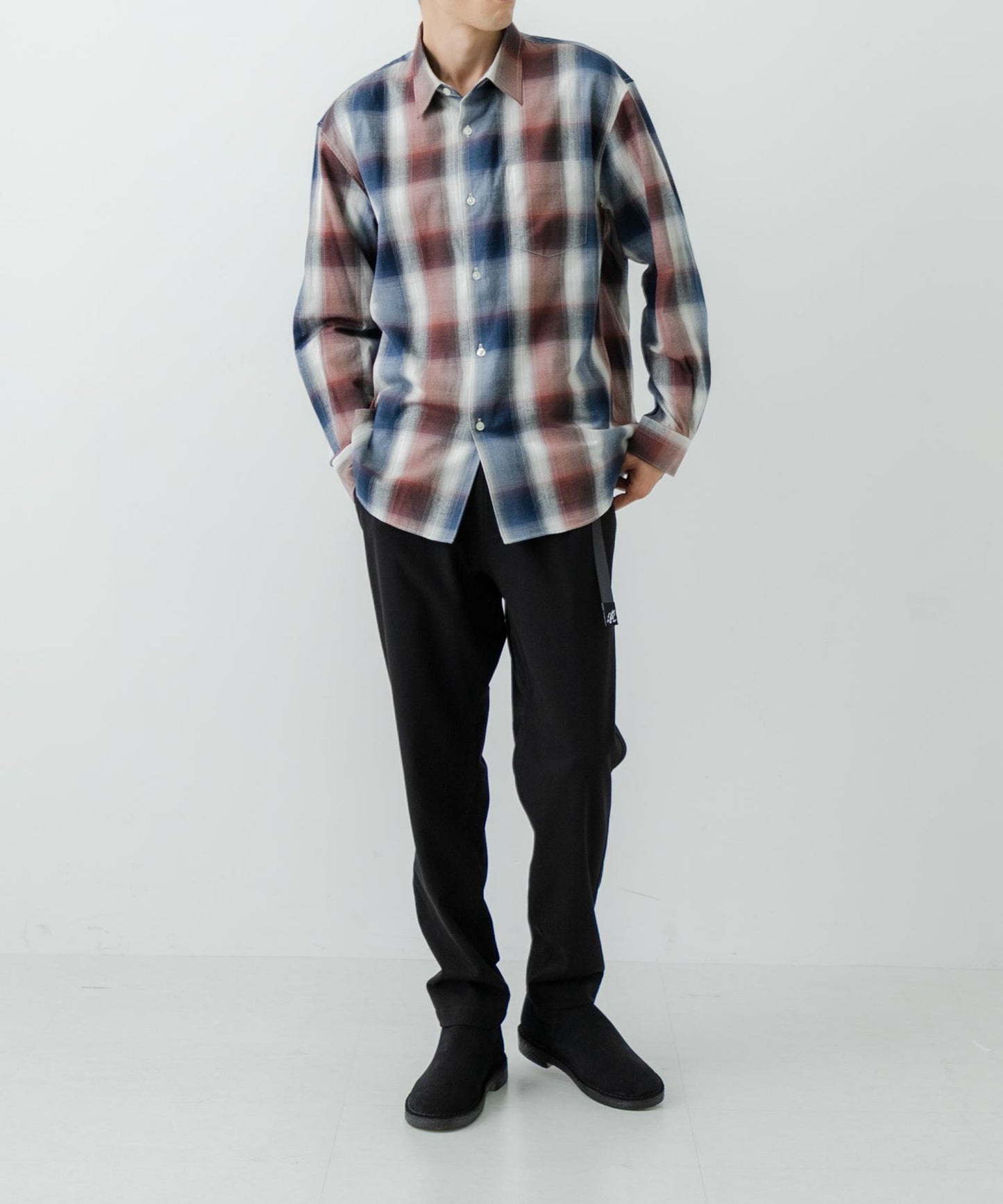 『聯名』OUTDOOR EXCHANGE×URBAN RESEARCH 長毛格紋襯衫