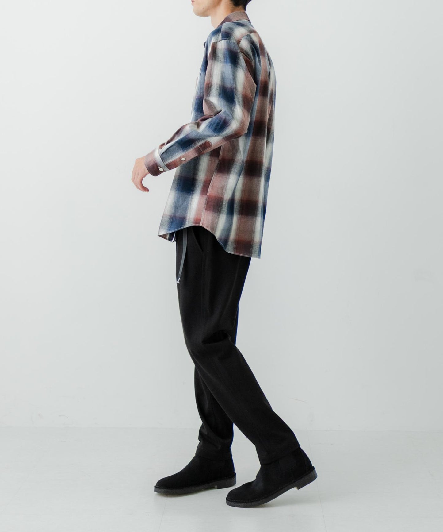 『聯名』OUTDOOR EXCHANGE×URBAN RESEARCH 長毛格紋襯衫