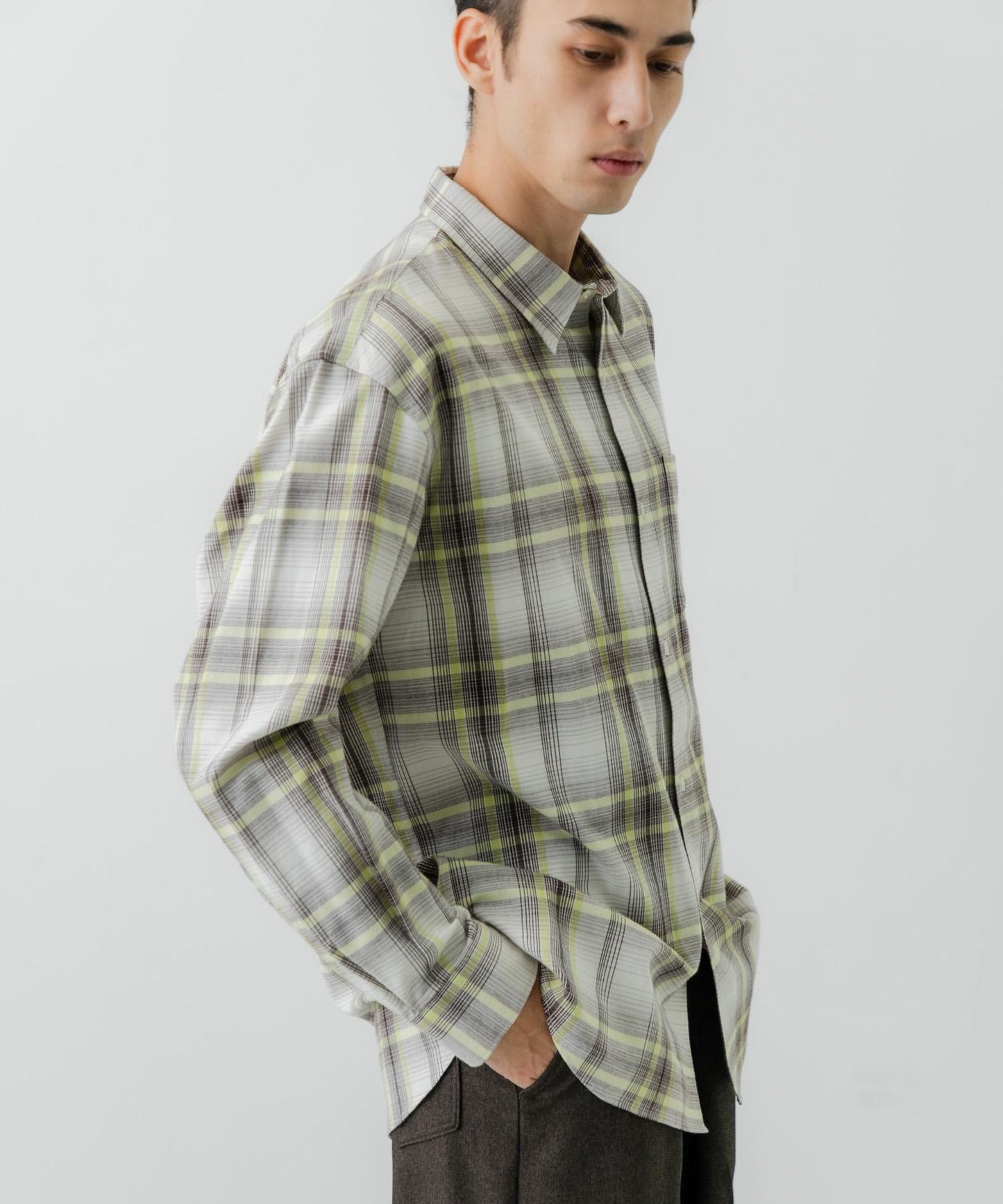 『聯名』OUTDOOR EXCHANGE×URBAN RESEARCH 長毛格紋襯衫