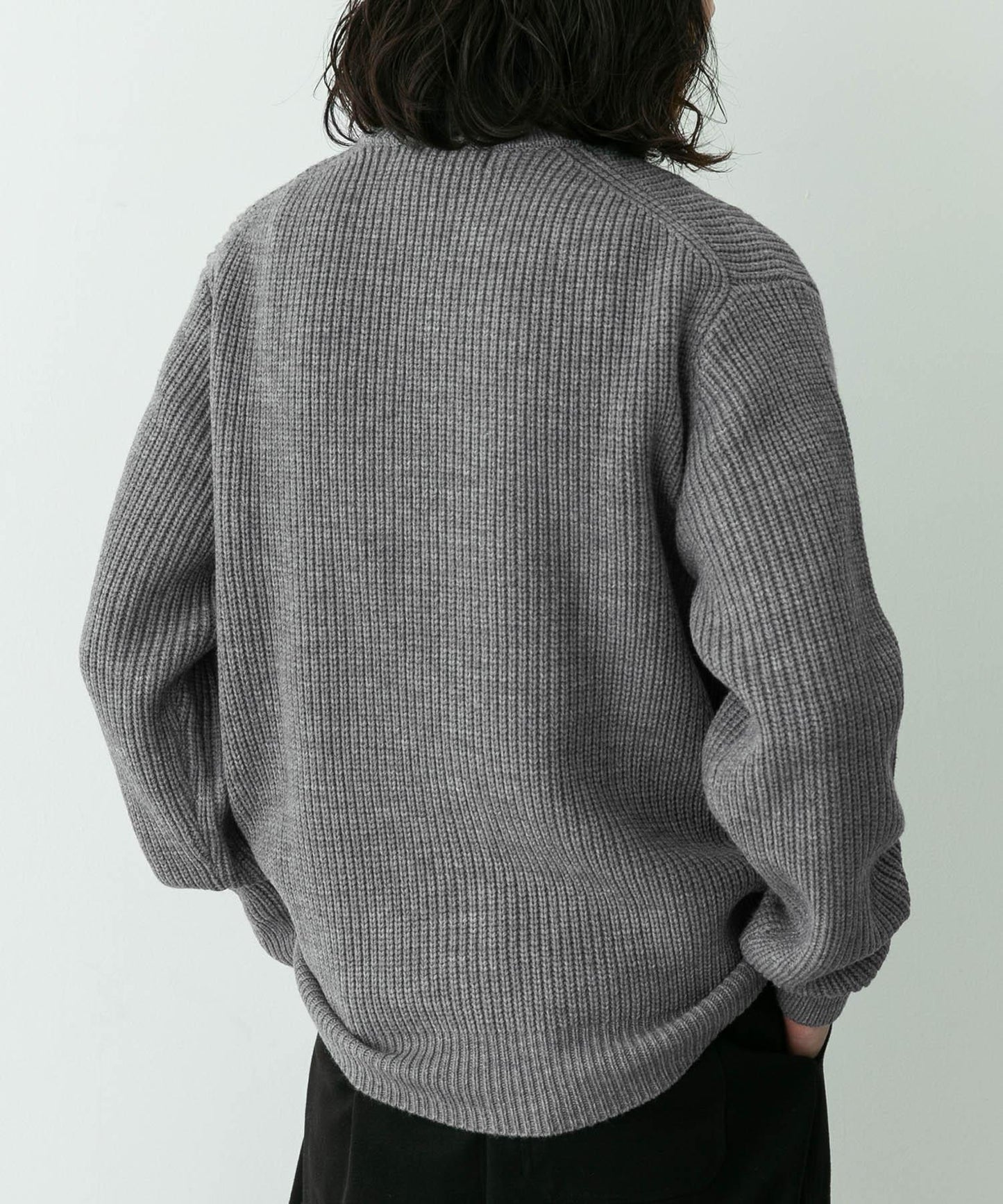 多尺碼半拉鍊針織套頭衫