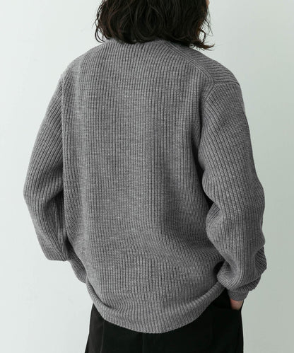 多尺碼半拉鍊針織套頭衫