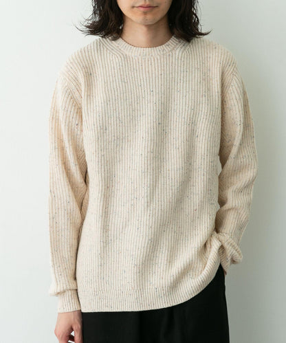 可水洗羊毛混紡圓領針織衫