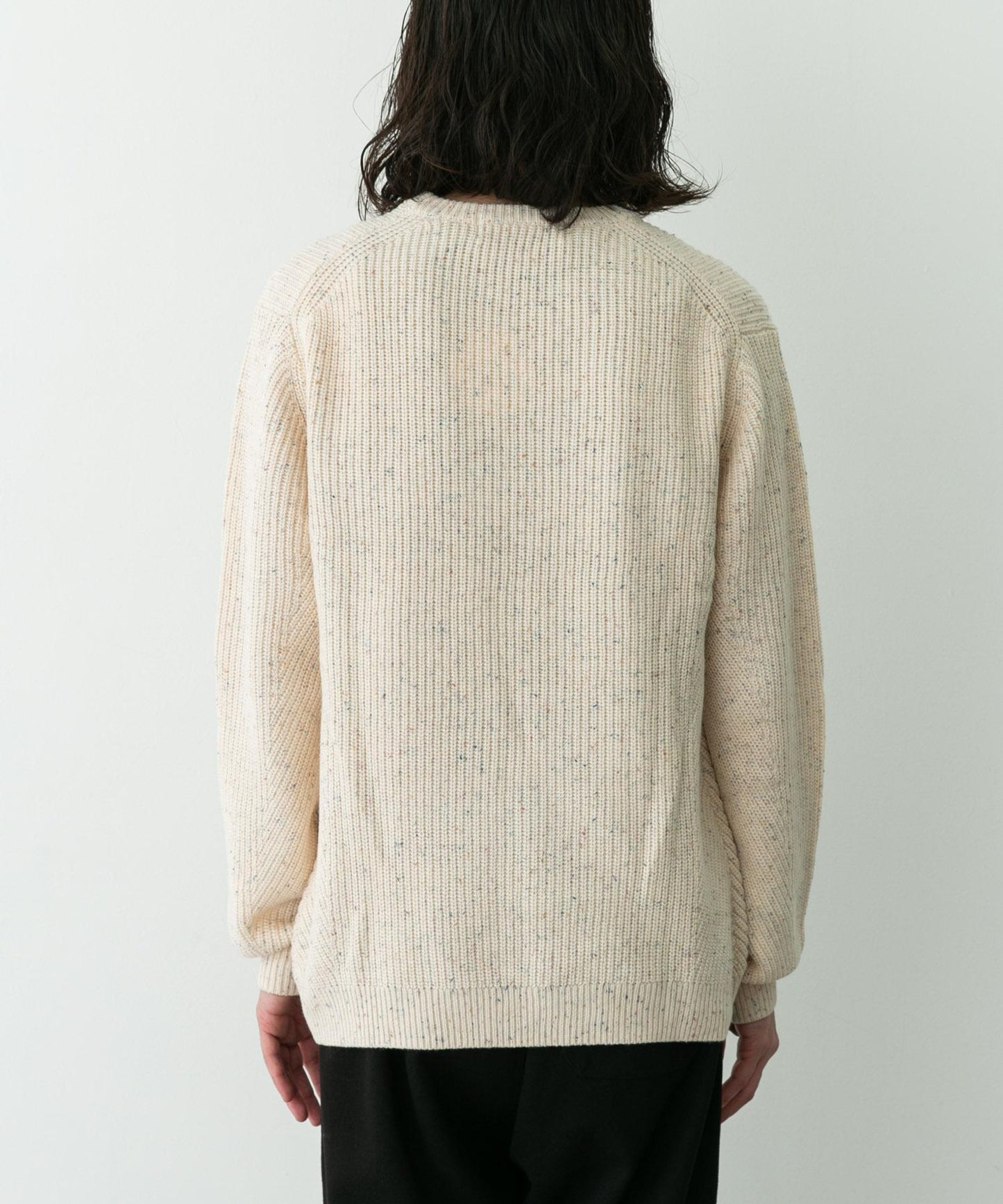 可水洗羊毛混紡圓領針織衫