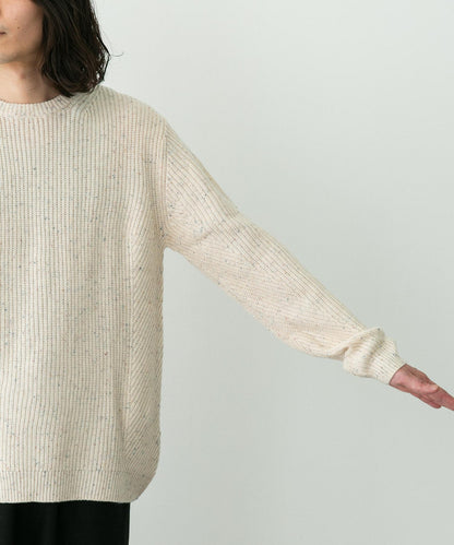 可水洗羊毛混紡圓領針織衫