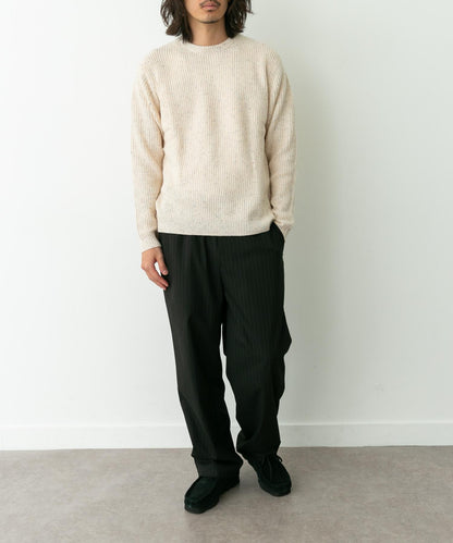 可水洗羊毛混紡圓領針織衫