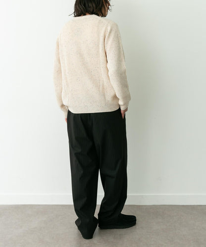 可水洗羊毛混紡圓領針織衫