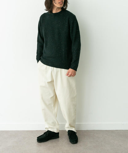 可水洗羊毛混紡圓領針織衫