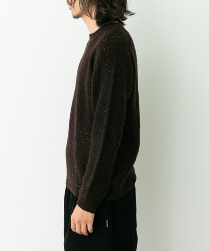 可水洗羊毛混紡圓領針織衫