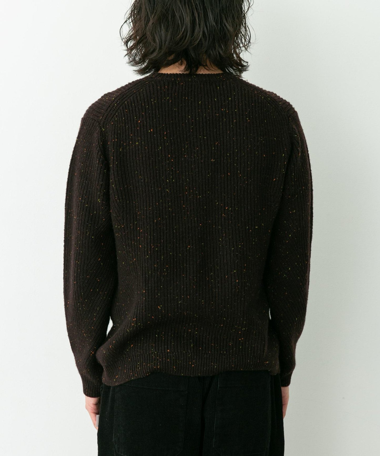 可水洗羊毛混紡圓領針織衫