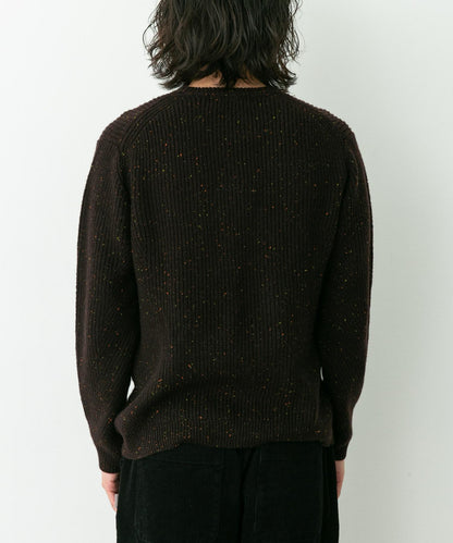 可水洗羊毛混紡圓領針織衫