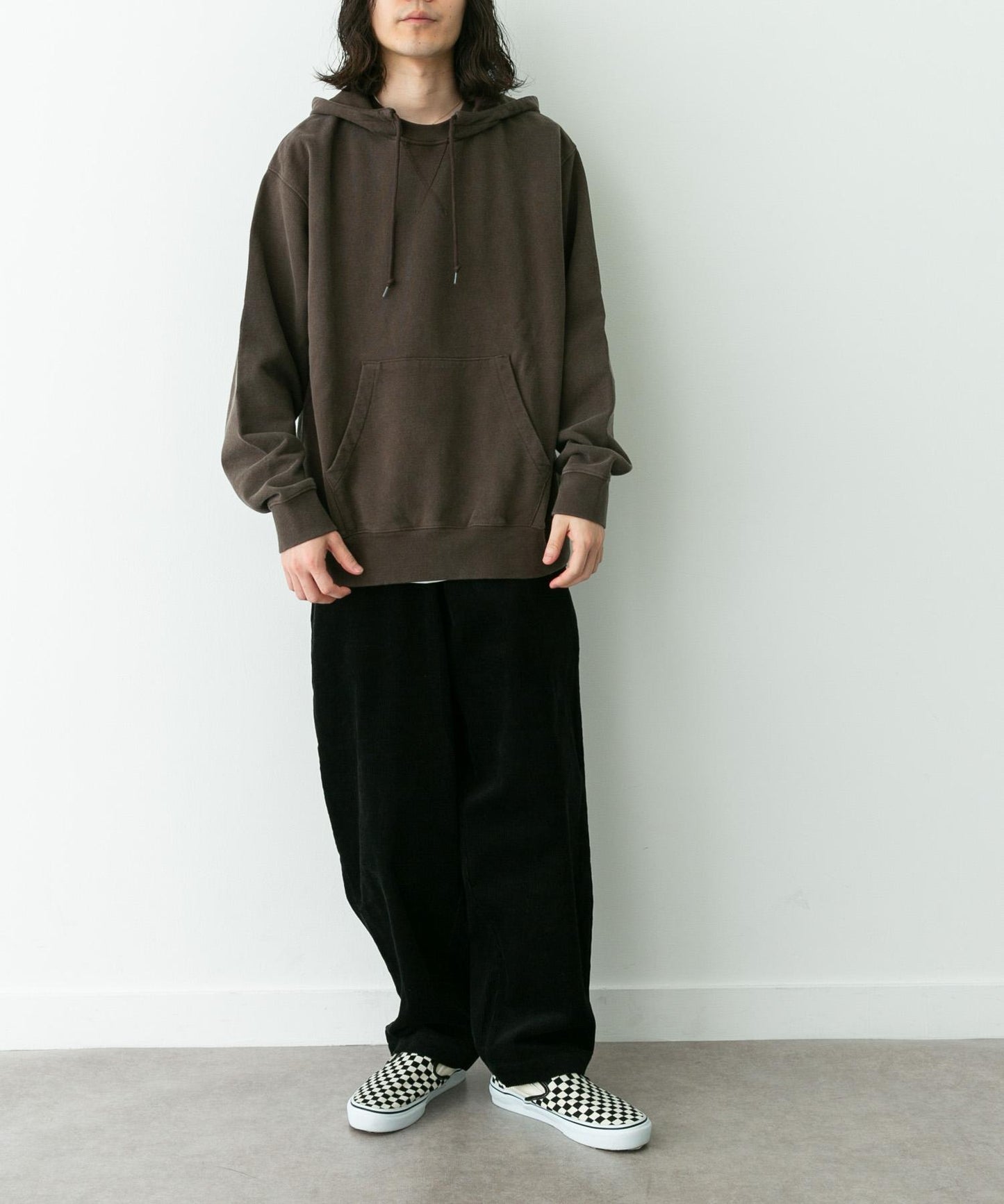 復古風格拼接連帽衛衣