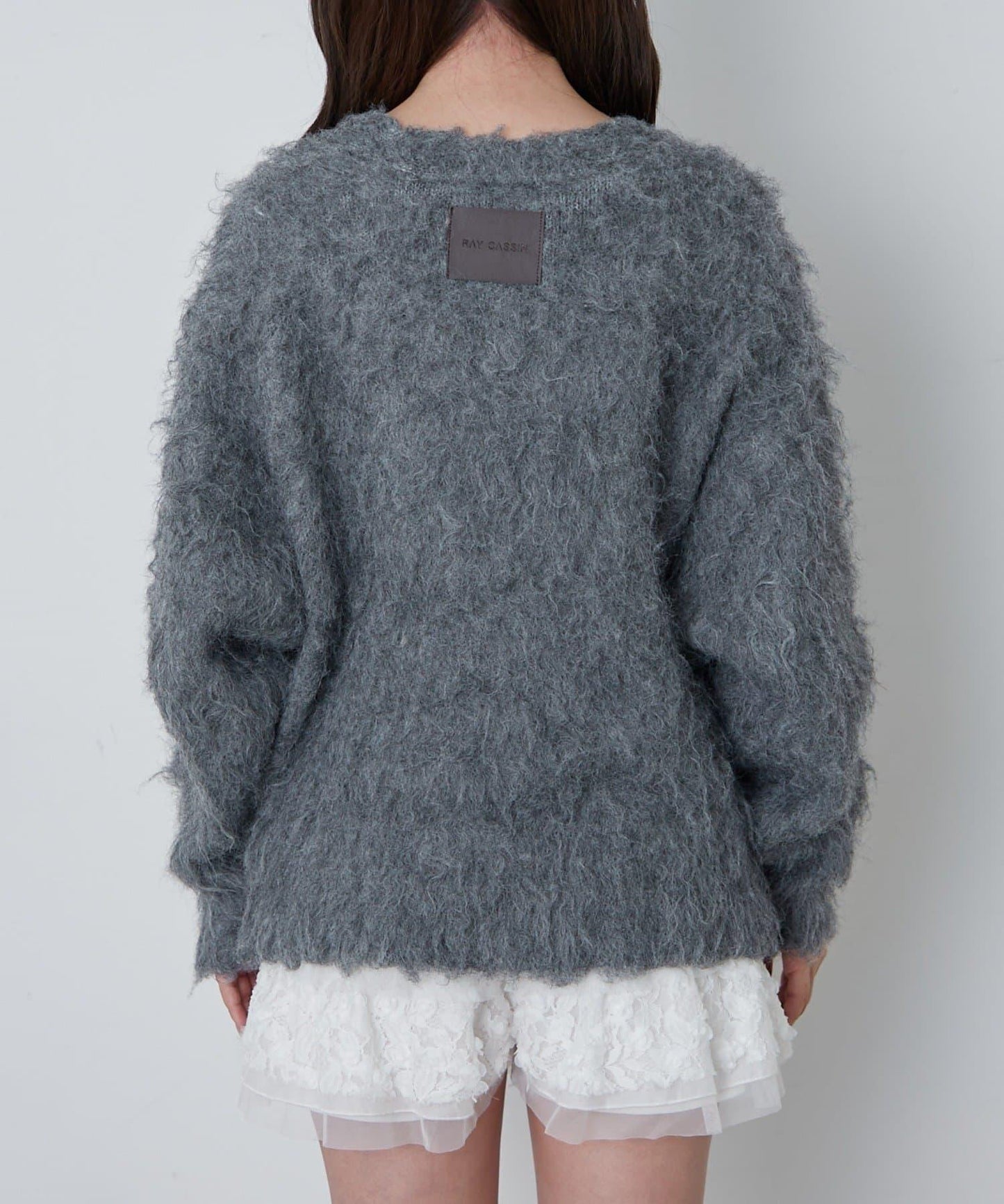 【RAY CASSIN】長毛V領寬鬆開衫