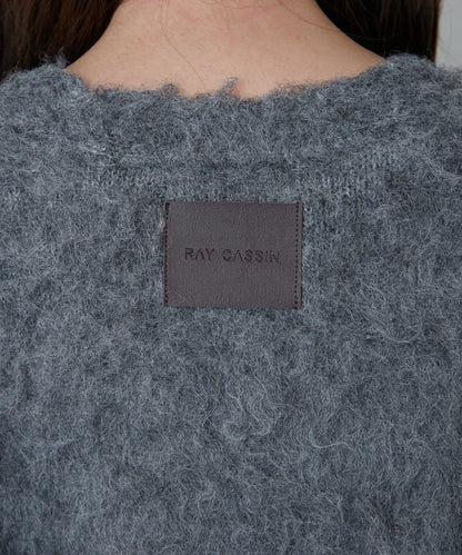 【RAY CASSIN】長毛V領寬鬆開衫