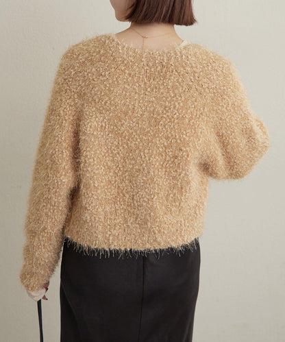 Omekashi 亮絲摩爾針織開衫