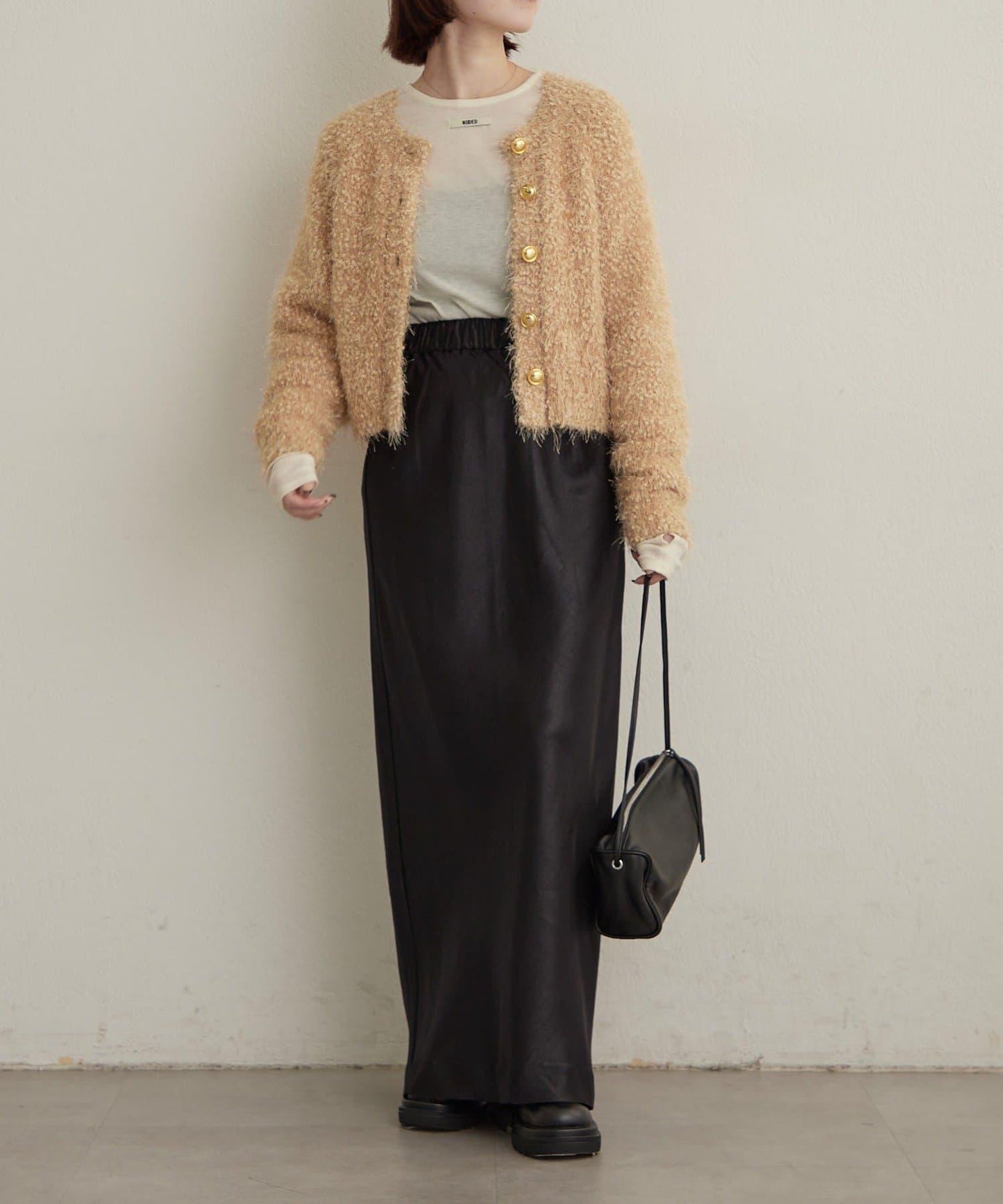 Omekashi 亮絲摩爾針織開衫