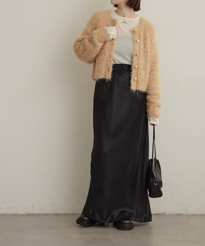 Omekashi 亮絲摩爾針織開衫