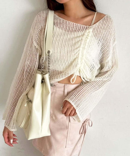 【OLIVE des OLIVE】抽繩針織衫