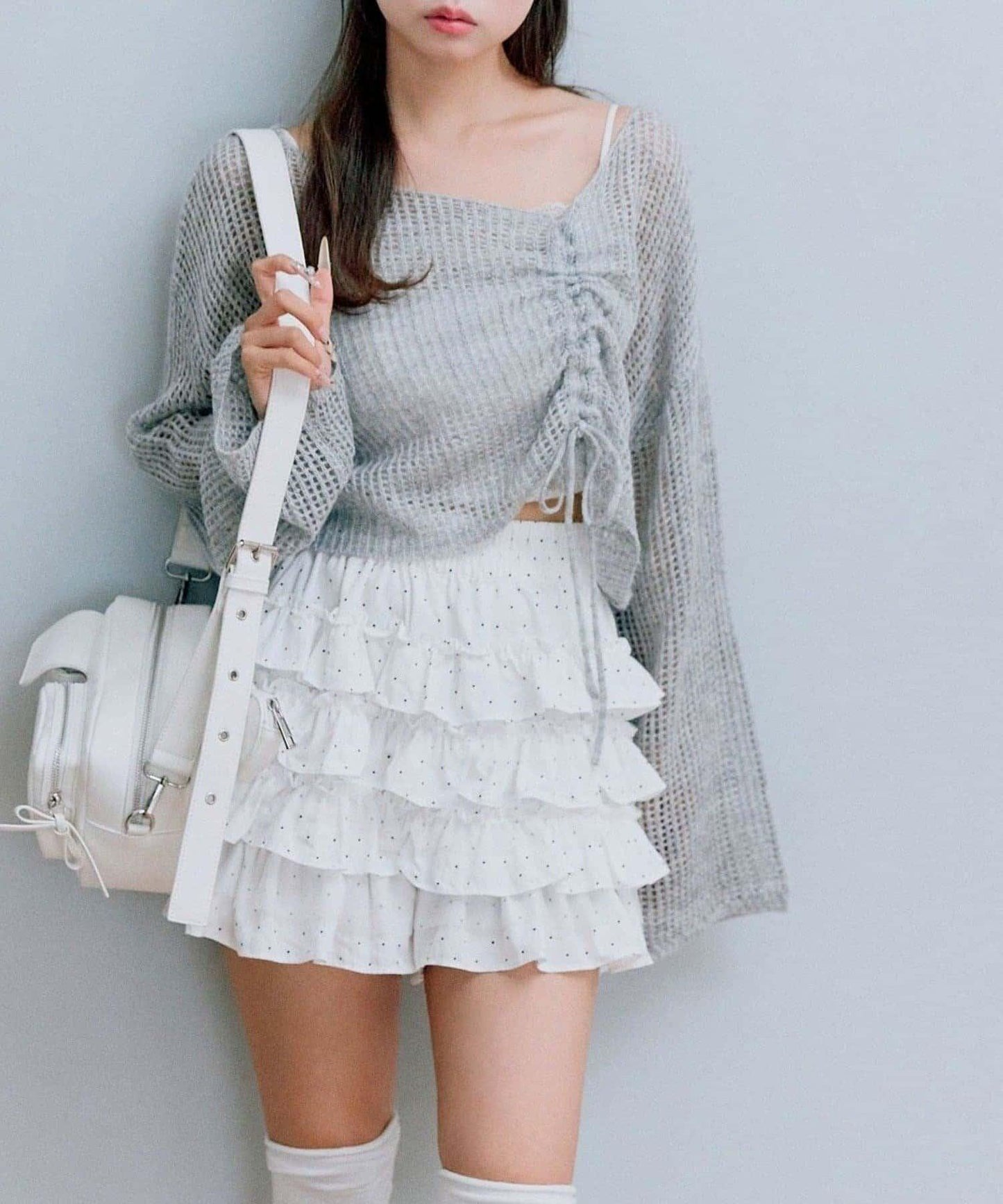 【OLIVE des OLIVE】抽繩針織衫